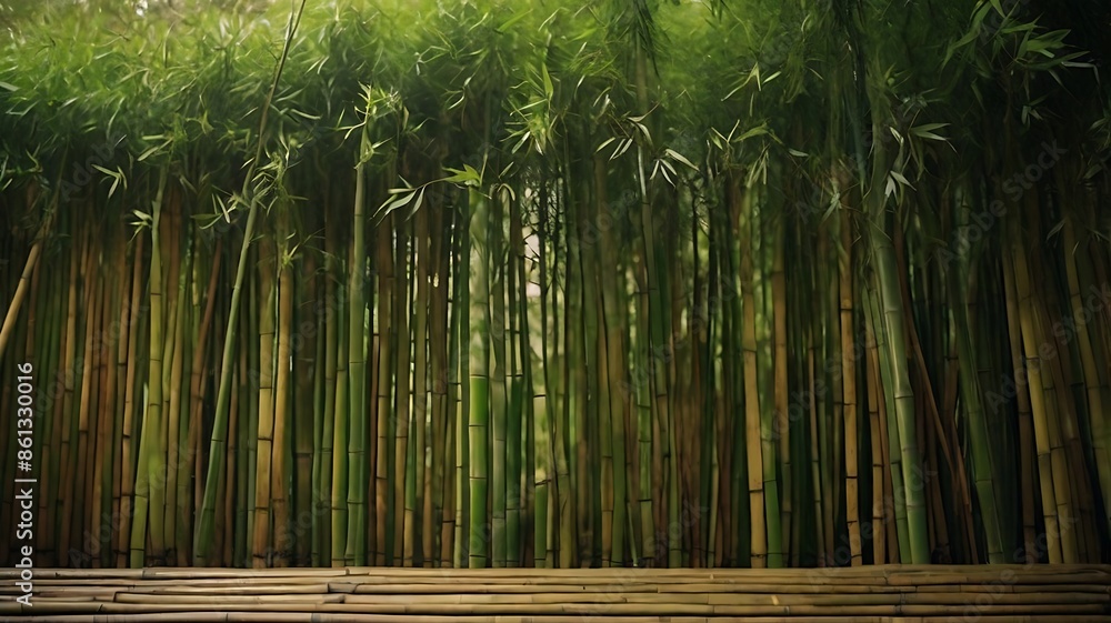 Fototapeta premium Beautiful Bamboo forest in Kyoto. Japan bamboo forest.
