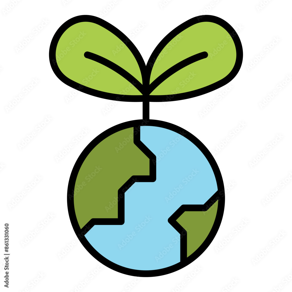 Obraz premium Plant the tree icon