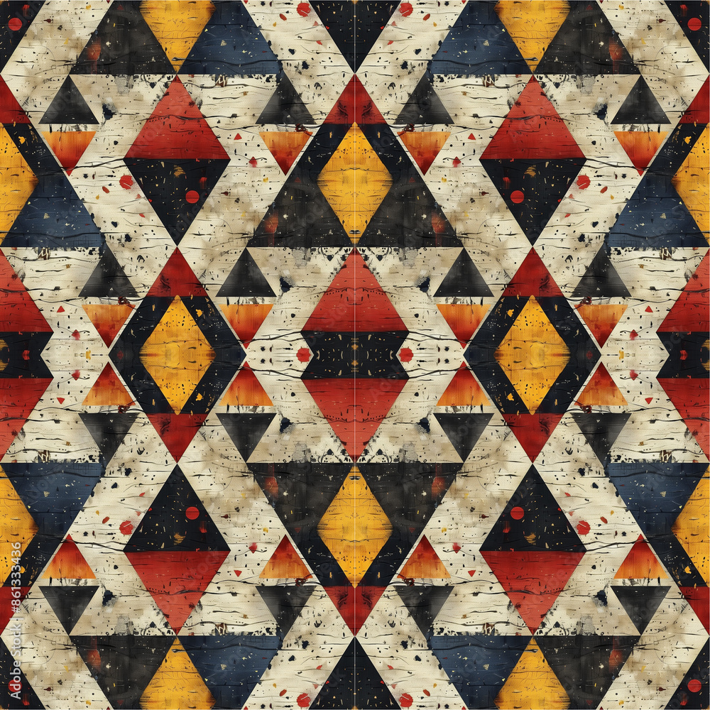 Fototapeta premium Tribal Diamond Aztec Ethic seamless pattern