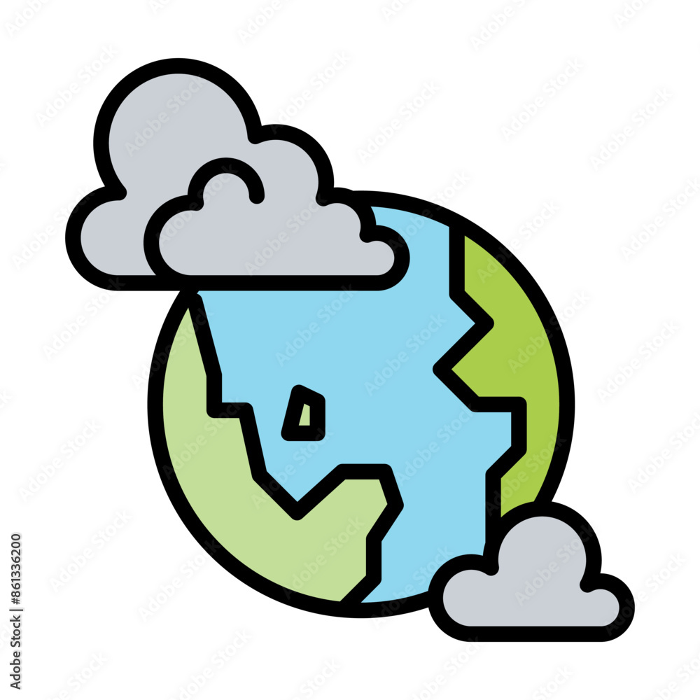 Air pollution icon