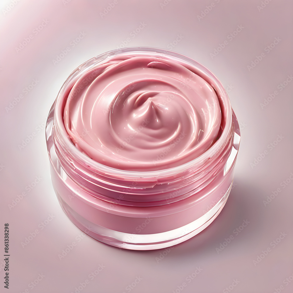 Pink cosmetic cream Pink cosmetic cream