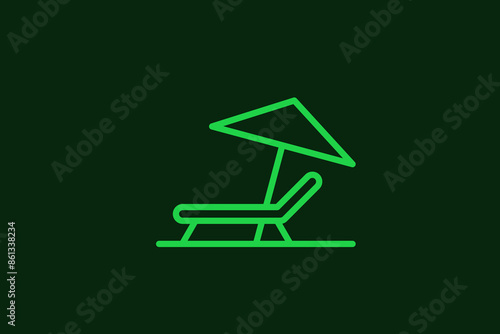 vacation illustration in flat style design. Vector illustration.