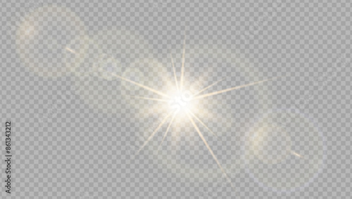 Vector transparent sunlight special lens flare light effect. Stock royalty free vector illustration. PNG	