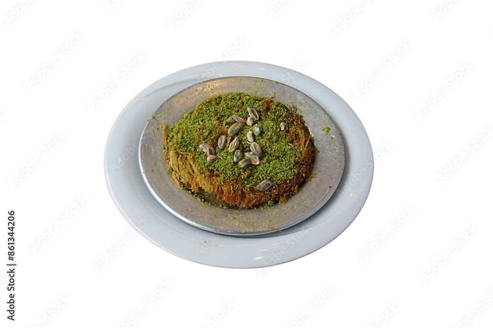 Kunefe, isolated on white background Kunefe, isolated on white background