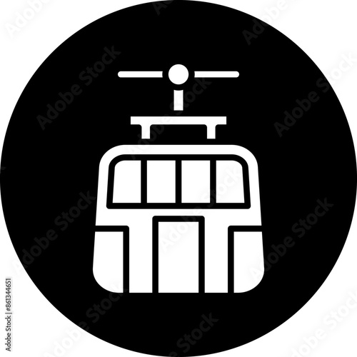 Vector Design Cable Car Icon Style