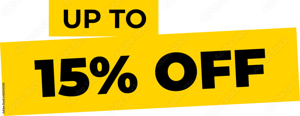 Fototapeta premium Icon Special discount up to 15% off, Flat design