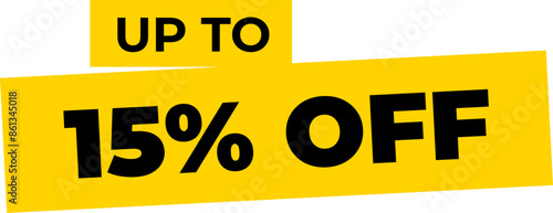 Icon Special discount up to 15% off, Flat design