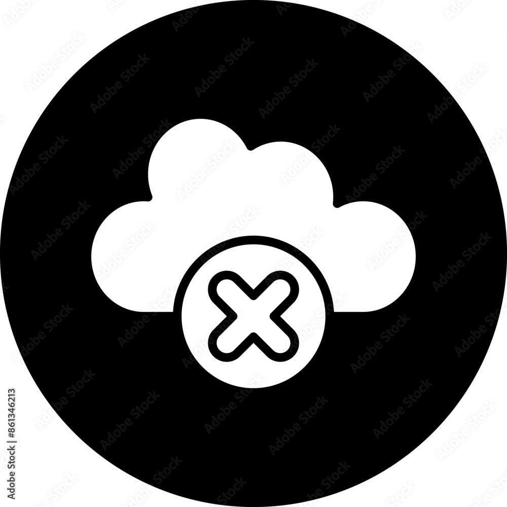 Vector Design Cloud Inaccessible Icon Style Vector Design Cloud Inaccessible Icon Style
