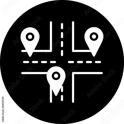 Vector Design Multiple Destinations Icon Style