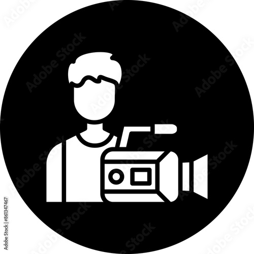Vector Design Camera Operator Icon Style
