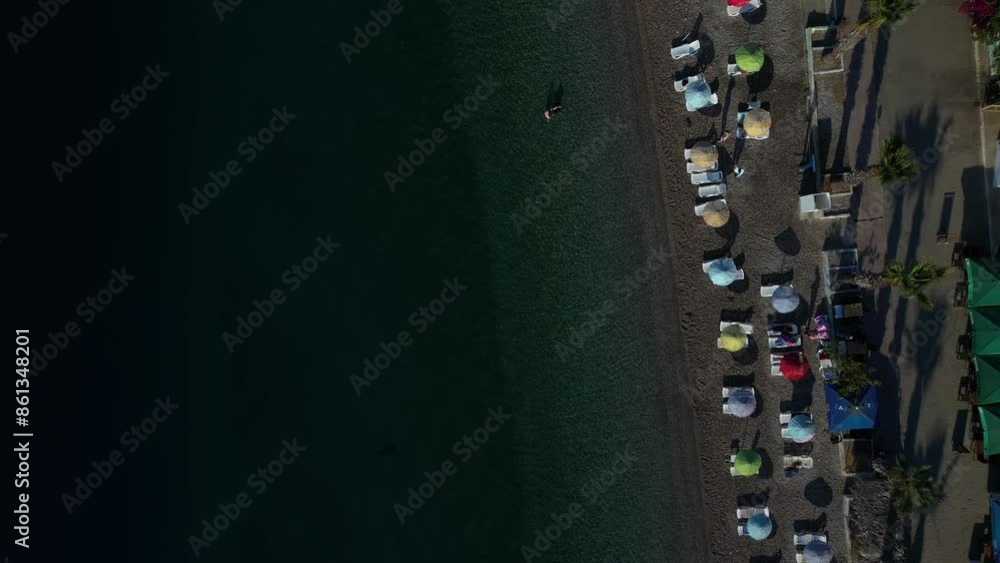 Beautiful view of the beach with boats, pure nature, sea and ships. Shot from a drone Beautiful view of the beach with boats, pure nature, sea and ships. Shot from a drone
