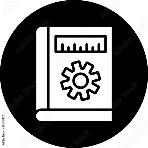 Vector Design Engineer Notebook Icon Style