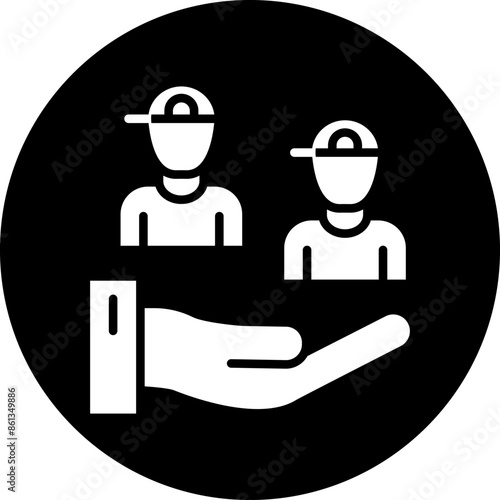 Vector Design Help Children Icon Style