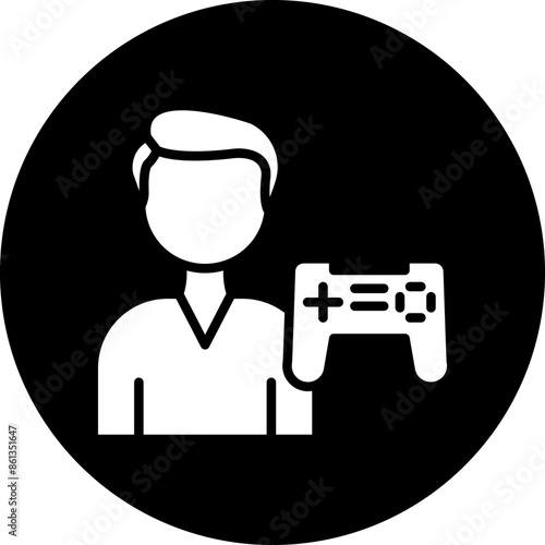 Vector Design Gamer Icon Style