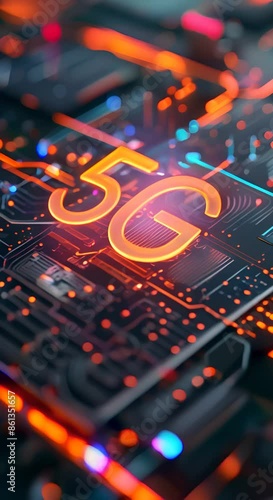 Advanced 5G Network Infrastructure Highlighting Connectivity and Speed Enhancements