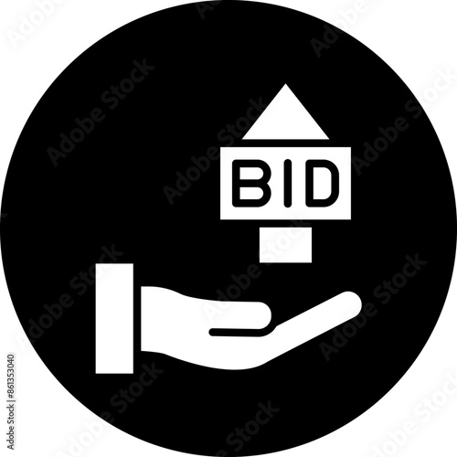 Vector Design Maximum Bid Icon Style