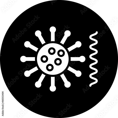 Vector Design Bacteria And Virus Icon Style