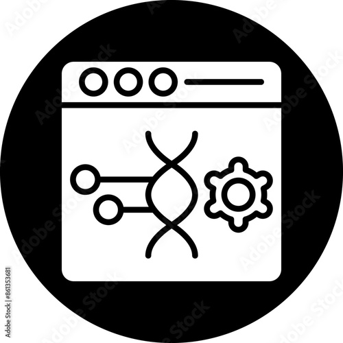 Vector Design Genetic Engineering Icon Style