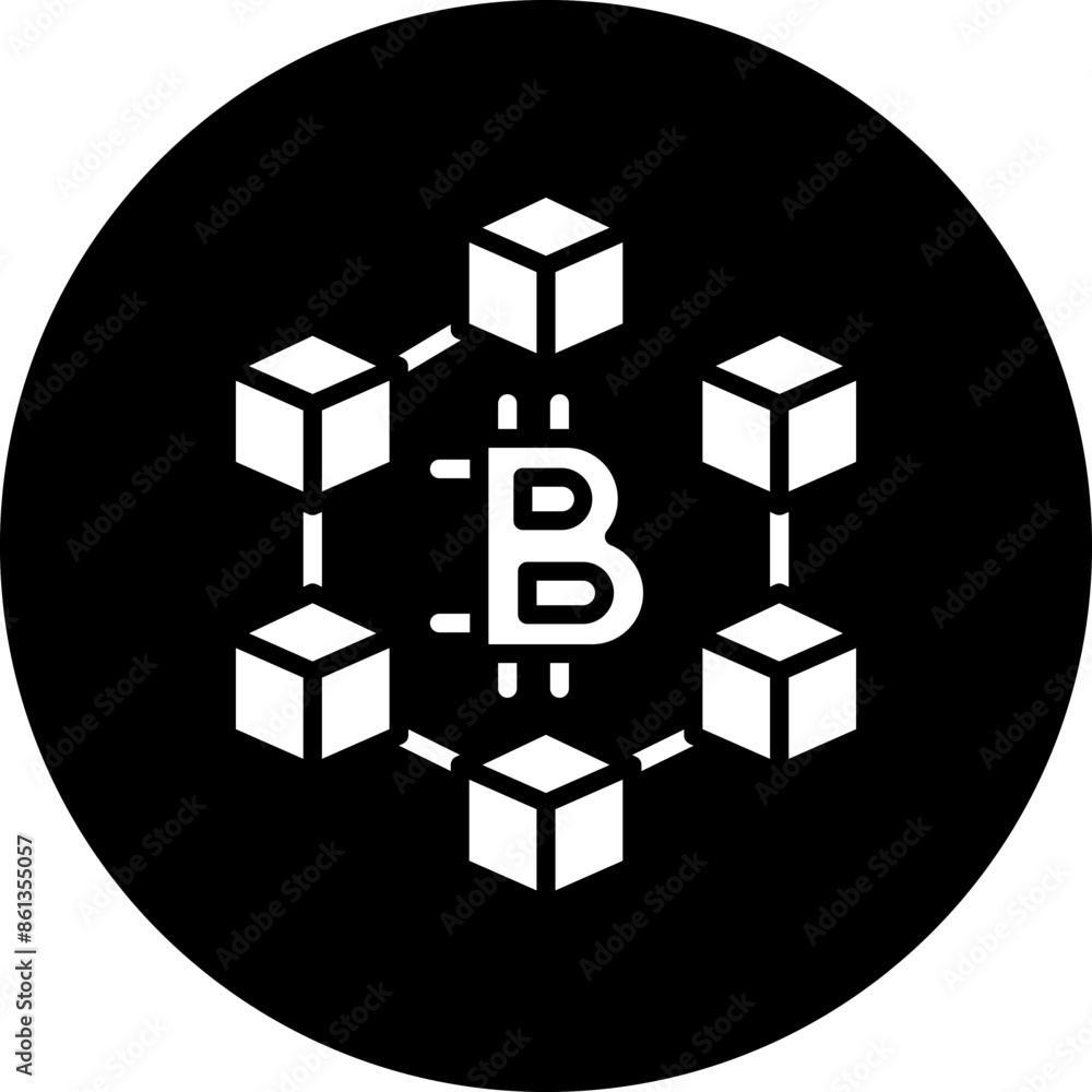 Vector Design Blockchain Icon Style Vector Design Blockchain Icon Style