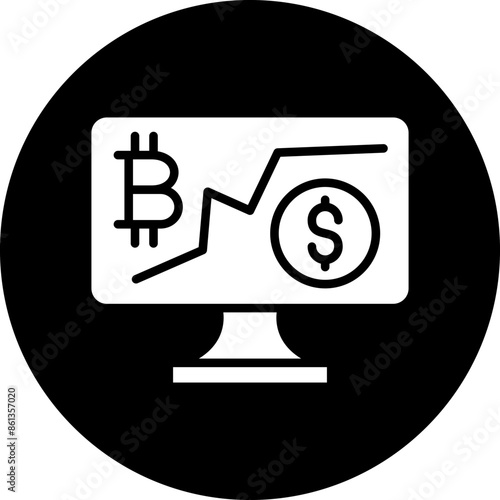 Cryptocurrency Investment Icon Style