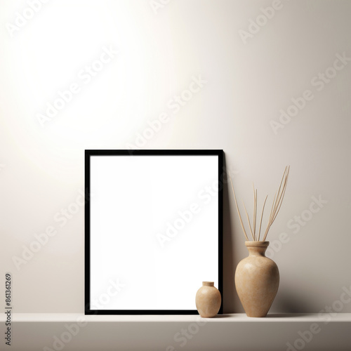 Picture frame png transparent mockup, wall decoration