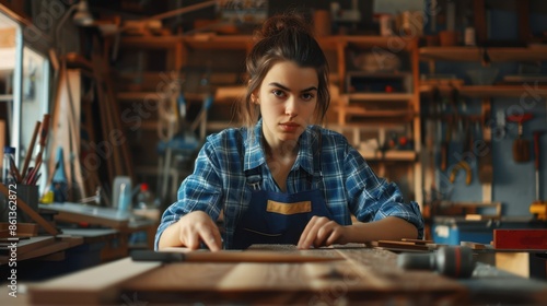 The Woman in Workshop