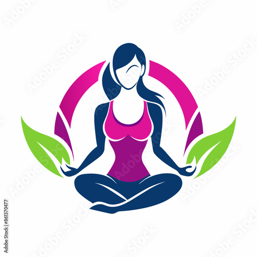 yoga lotus position vector
