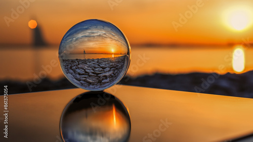 Wallpaper Mural glass ball on the beach Torontodigital.ca