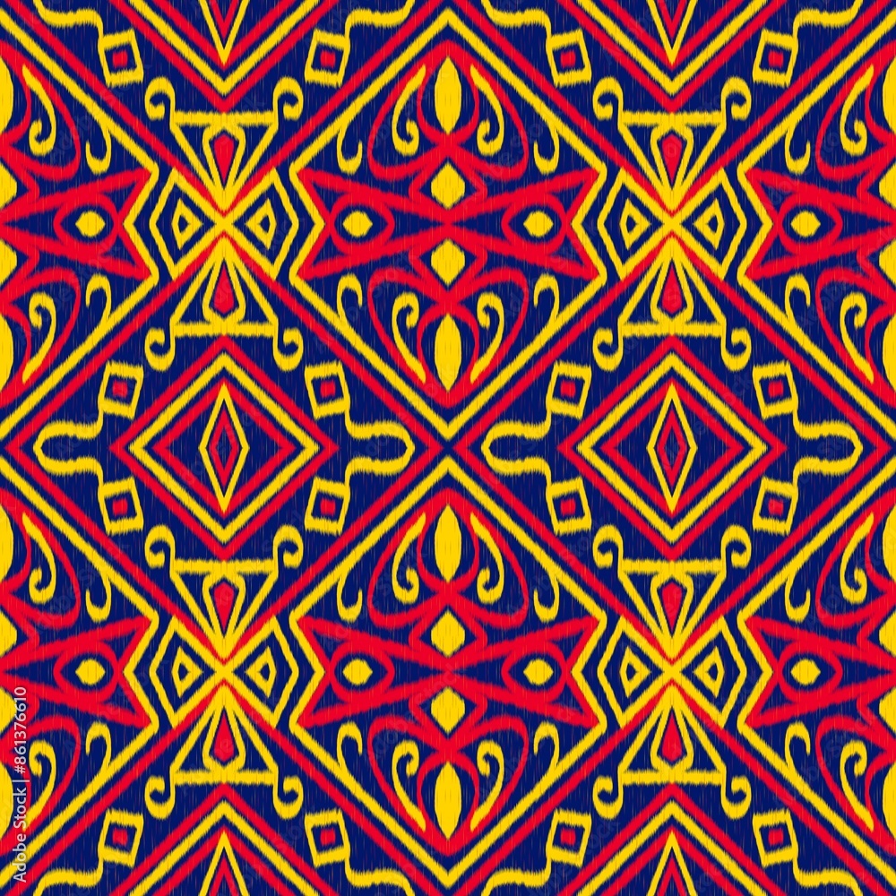 Ikat Abstract Ethnic Art, Tribal Seamless Patterns, Fabric Patterns, Folk Embroidery, Aztec Geometric Art Jewelry Prints, Covers, Mexican Style, Carpet Design, Wallpaper, Wraps, Fabrics, Clothing. Ikat Abstract Ethnic Art, Tribal Seamless Patterns, Fabric Patterns, Folk Embroidery, Aztec Geometric Art Jewelry Prints, Covers, Mexican Style, Carpet Design, Wallpaper, Wraps, Fabrics, Clothing.