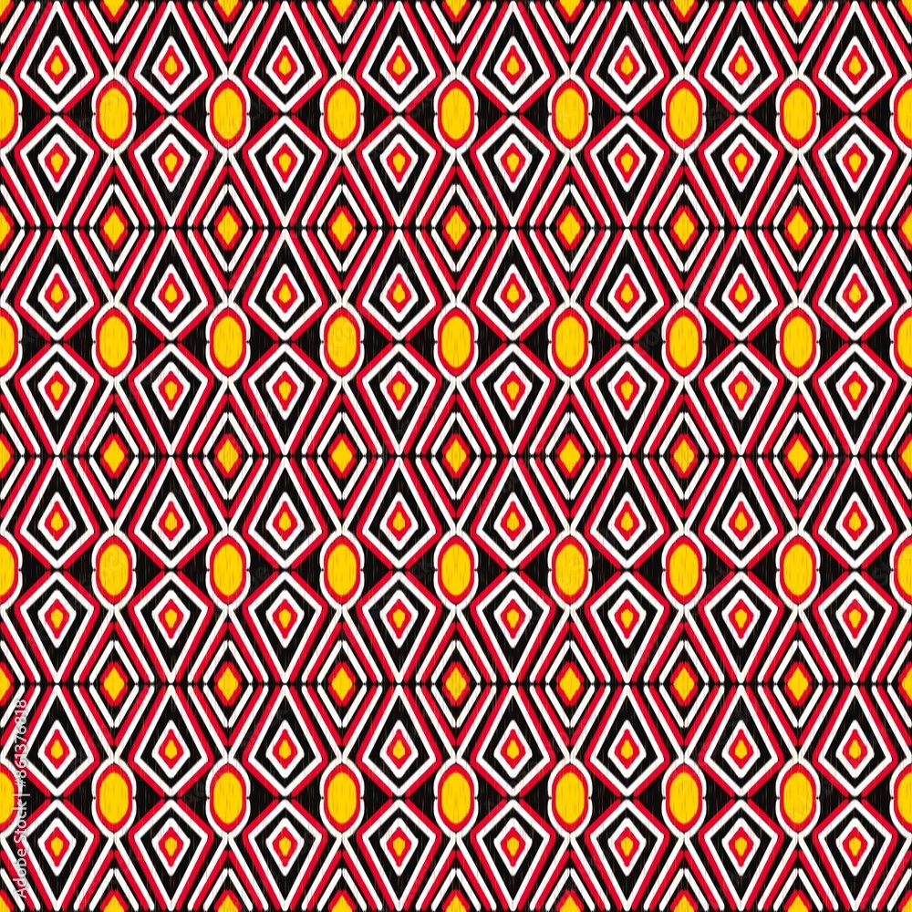 Ikat abstract Ethnic art, Seamless pattern in tribal, Fabric pattern, Folk embroidery, Mexican style, Aztec geometric art ornament print, Design for carpet, Cover, Wallpaper, Wrapping, Clothing. Ikat abstract Ethnic art, Seamless pattern in tribal, Fabric pattern, Folk embroidery, Mexican style, Aztec geometric art ornament print, Design for carpet, Cover, Wallpaper, Wrapping, Clothing.