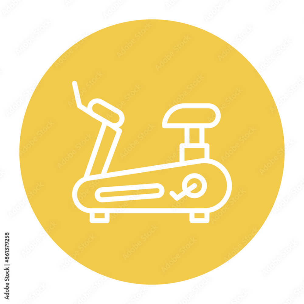 Bicycle Simulator vector icon. Can be used for Sport Equipment iconset.