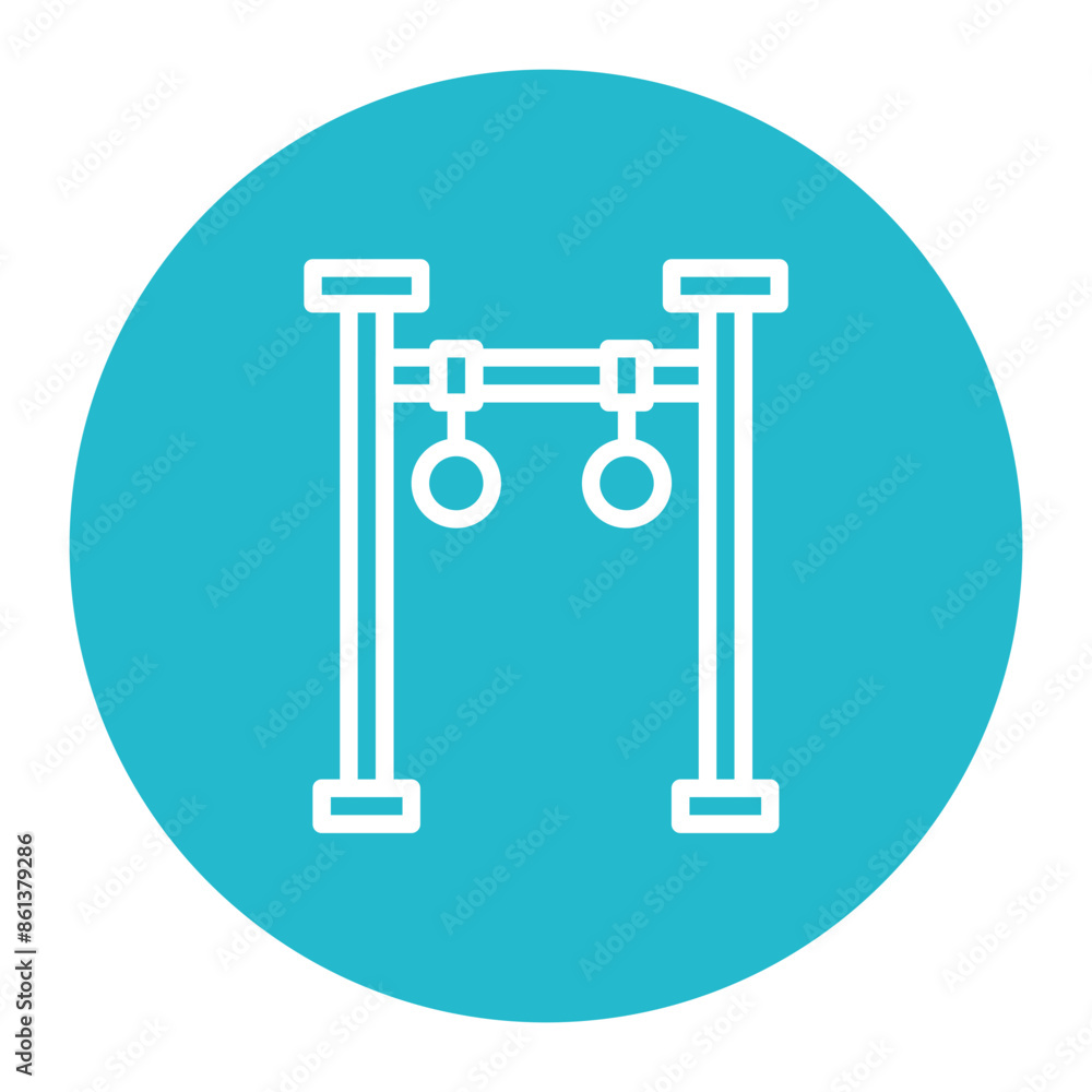 Chin Up Bar vector icon. Can be used for Sport Equipment iconset. Chin Up Bar vector icon. Can be used for Sport Equipment iconset.