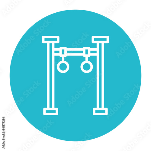 Chin Up Bar vector icon. Can be used for Sport Equipment iconset.