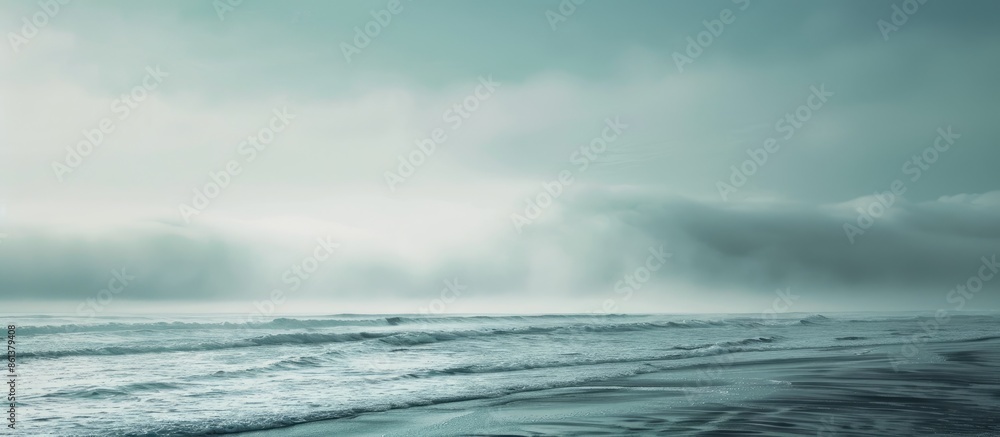 Obraz premium Overcast sky providing a backdrop, suitable for copy space image.