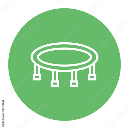 Trampoline vector icon. Can be used for Sport Equipment iconset.