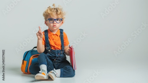 The boy with book. photo