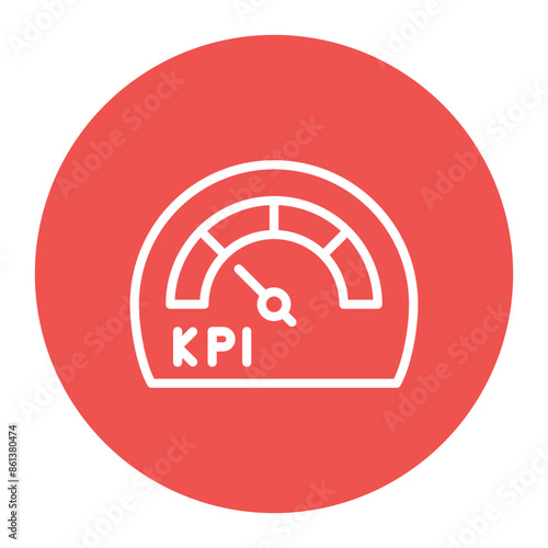 KPI icon vector image. Can be used for Action Plan.