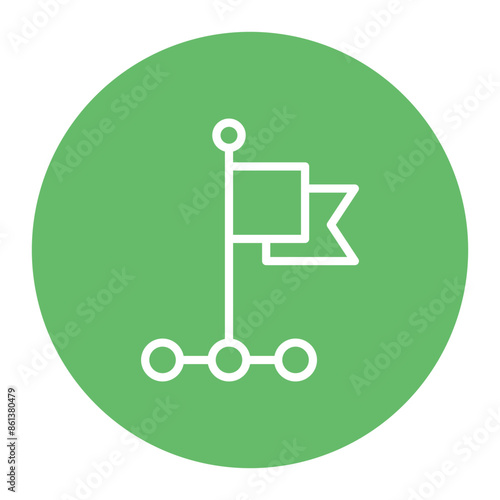Milestone icon vector image. Can be used for Action Plan.