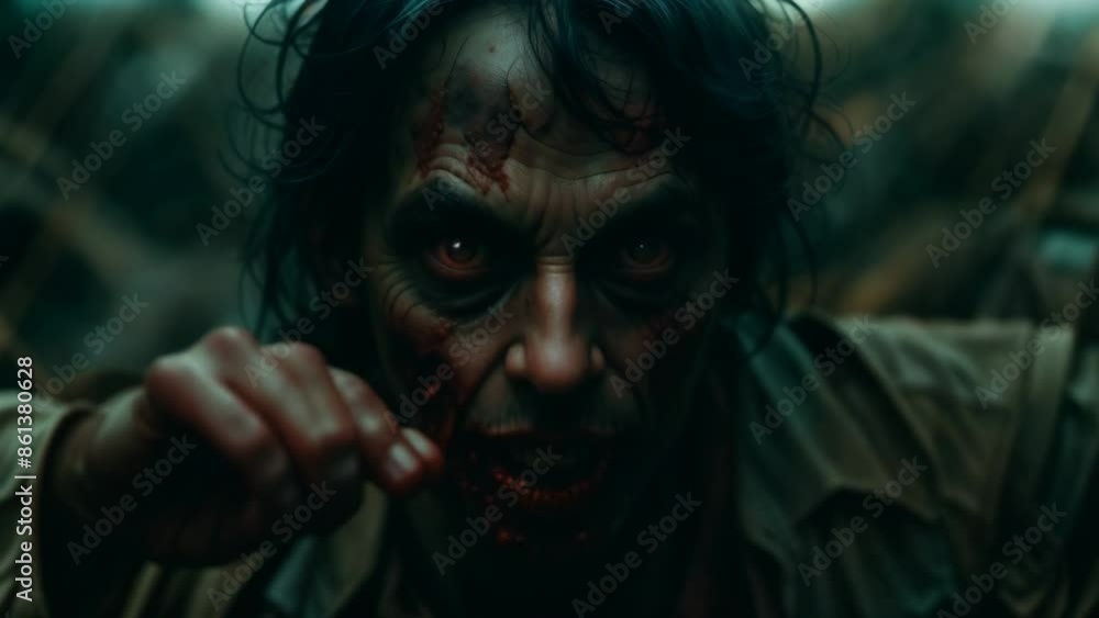 Zombie, scary dangerous dead person Zombie, scary dangerous dead person