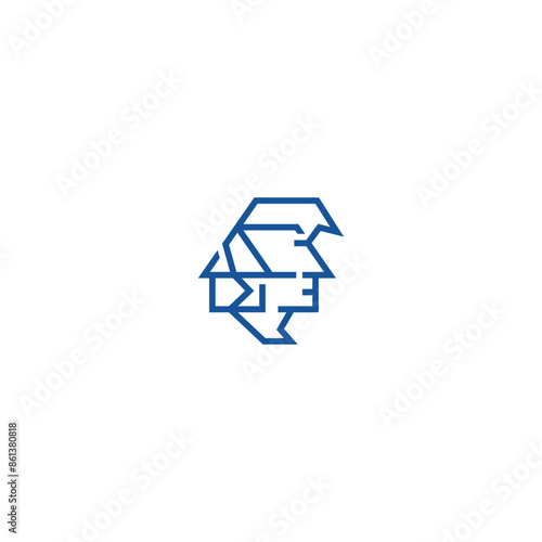 Human head and house logo design concept. Free Download Human head and house logo design concept. - GFXLoad
