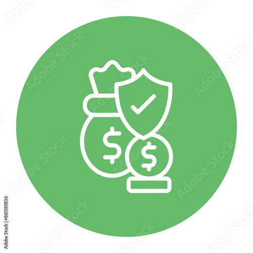 Loan Insurance icon vector image. Can be used for Loan.