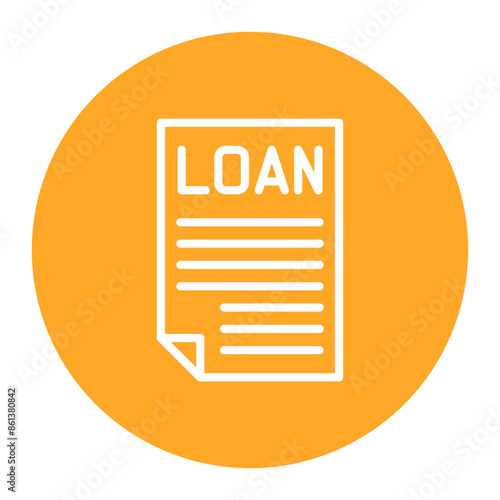 Loan Document icon vector image. Can be used for Loan.