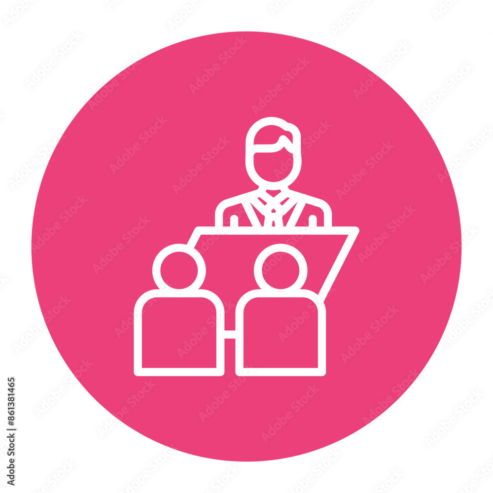 Client Meeting icon vector image. Can be used for Freelancer.