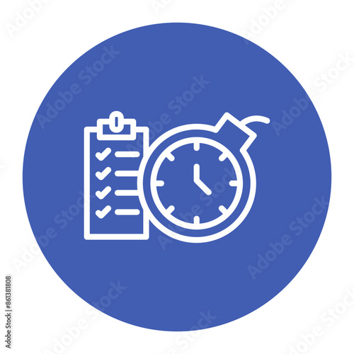 Task Deadline icon vector image. Can be used for Freelancer.