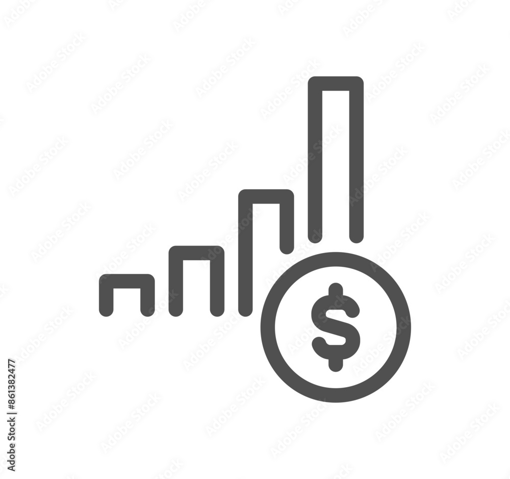 Success and growth related icon outline and linear vector.
Success and growth related icon outline and linear vector.