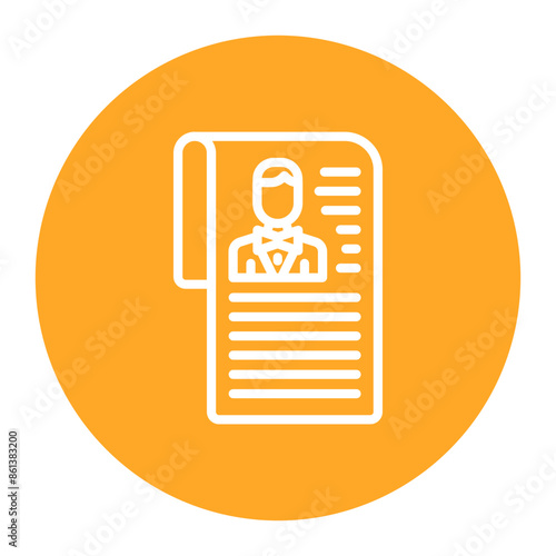 Career Summary icon vector image. Can be used for Curriculum Vitae.