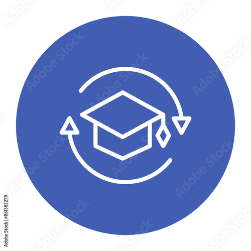 Continuing Education icon vector image. Can be used for Curriculum Vitae.