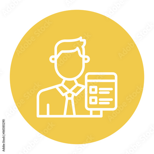 Recruiter icon vector image. Can be used for Job Fair.