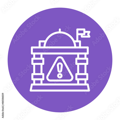 Political Instability icon vector image. Can be used for Business Risks.