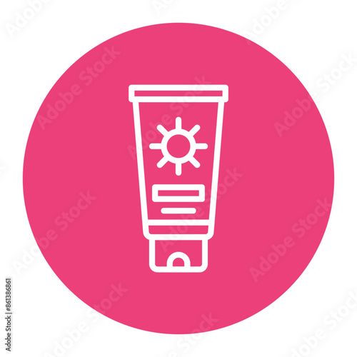 Sunscreen Application icon vector image. Can be used for Sun Protection.